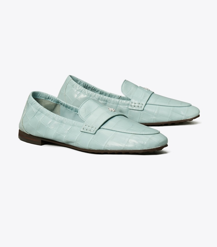 Tory Burch designer flats Ballet Loafer in SKY angle