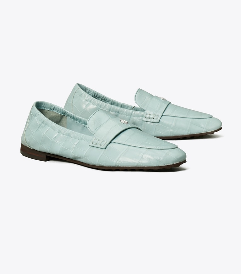 Tory Burch designer flats Ballet Loafer in SKY angle