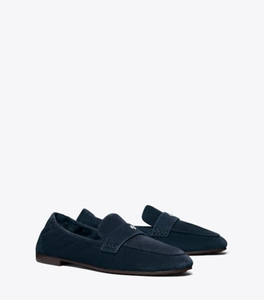 Tory Burch designer flats Ballet Loafer in NEW NAVY angle