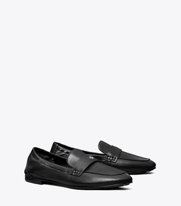 Tory Burch designer flats Ballet Loafer in PERFECT BLACK angle