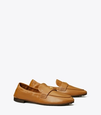 Tory Burch designer flats Ballet Loafer in COCONUT SUGAR angle