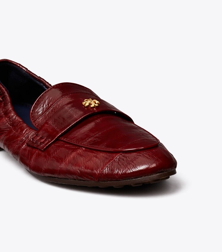 Tory Burch designer flats Ballet Loafer in Wine / Wine detail
