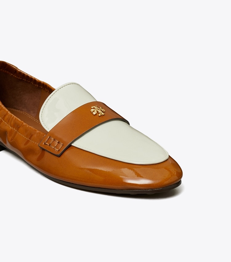 Tory Burch designer flats Ballet Loafer in CUOIO SPONGY / PERLA SPONGY detail