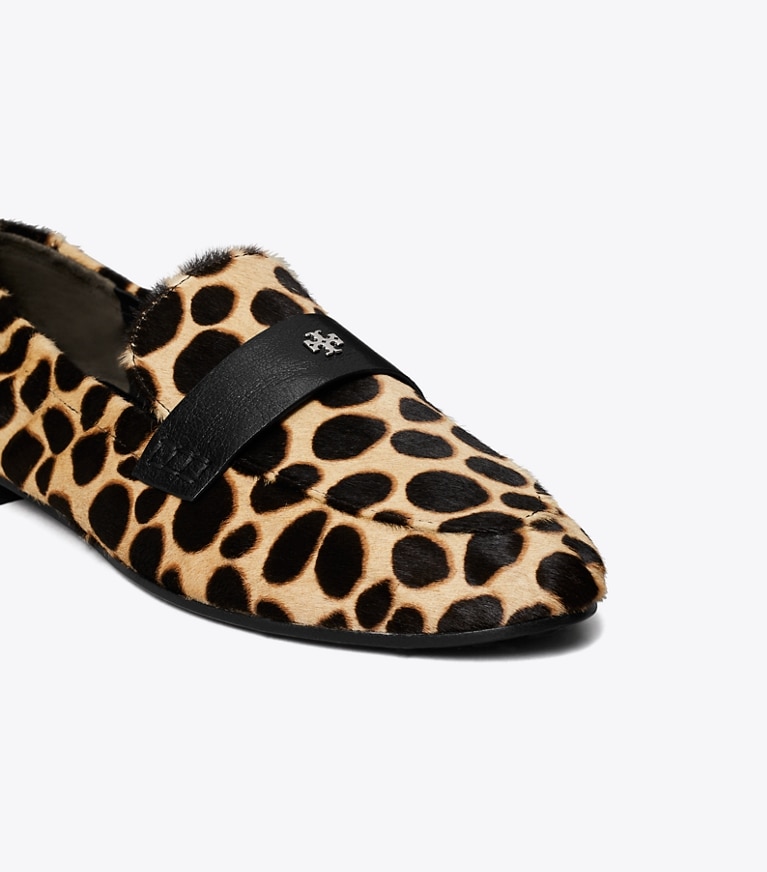 Tory Burch designer flats Ballet Loafer in TRENCH / PERFECT BLACK angle