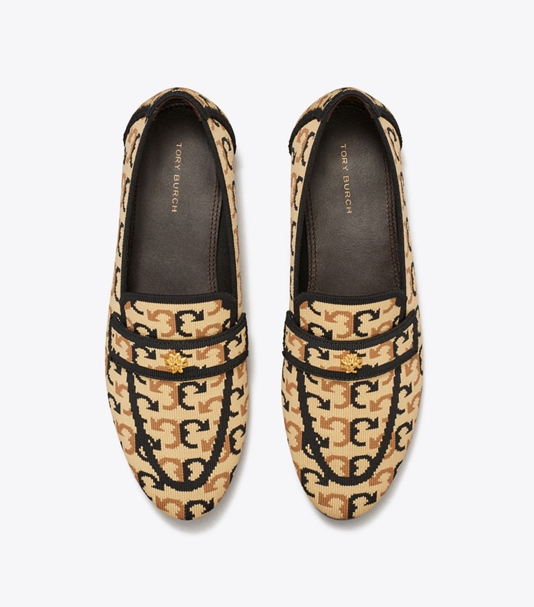 Tory Burch designer flats Ballet Loafer in FALL DIAGONAL T overhead