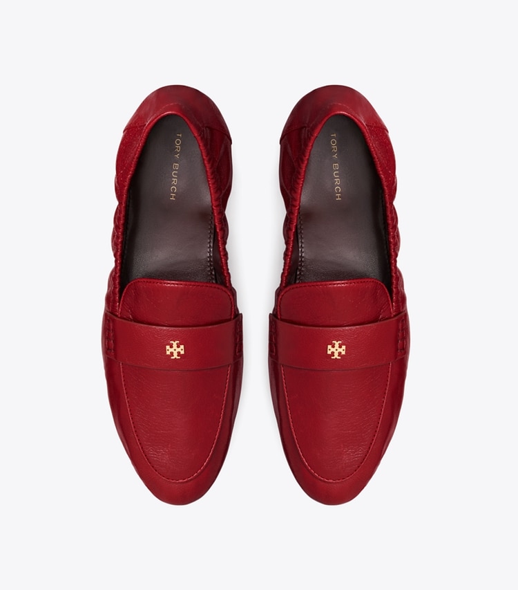 Tory Burch designer flats Ballet Loafer in RUBY overhead