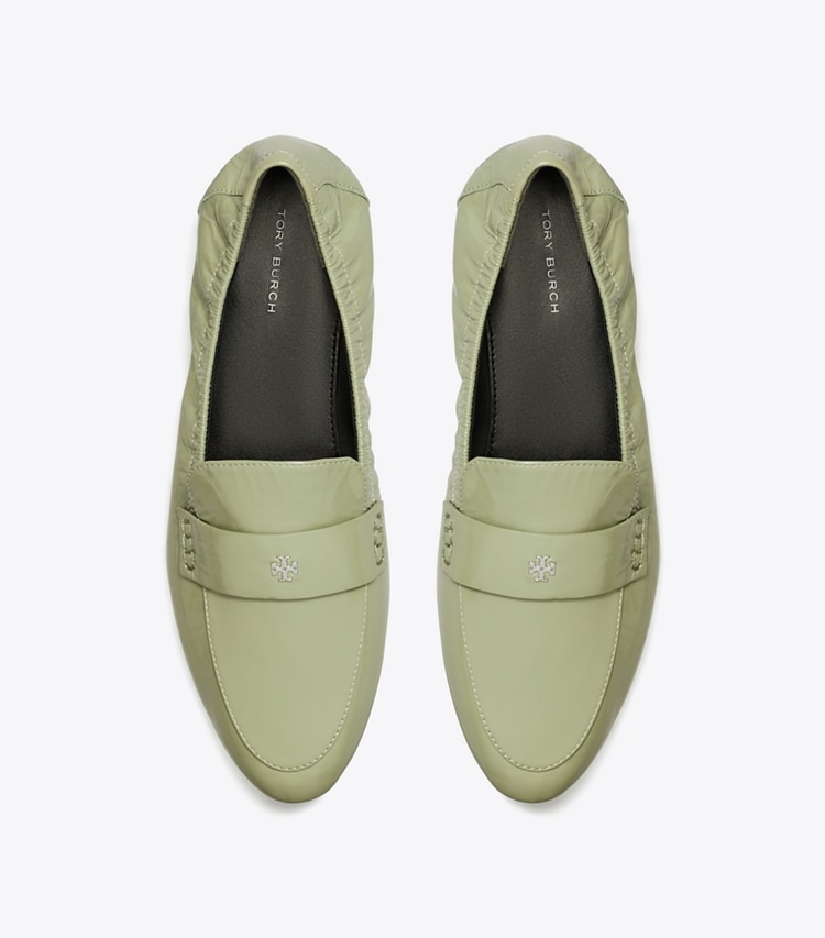 Tory Burch designer flats Ballet Loafer in LIGHT JADE overhead
