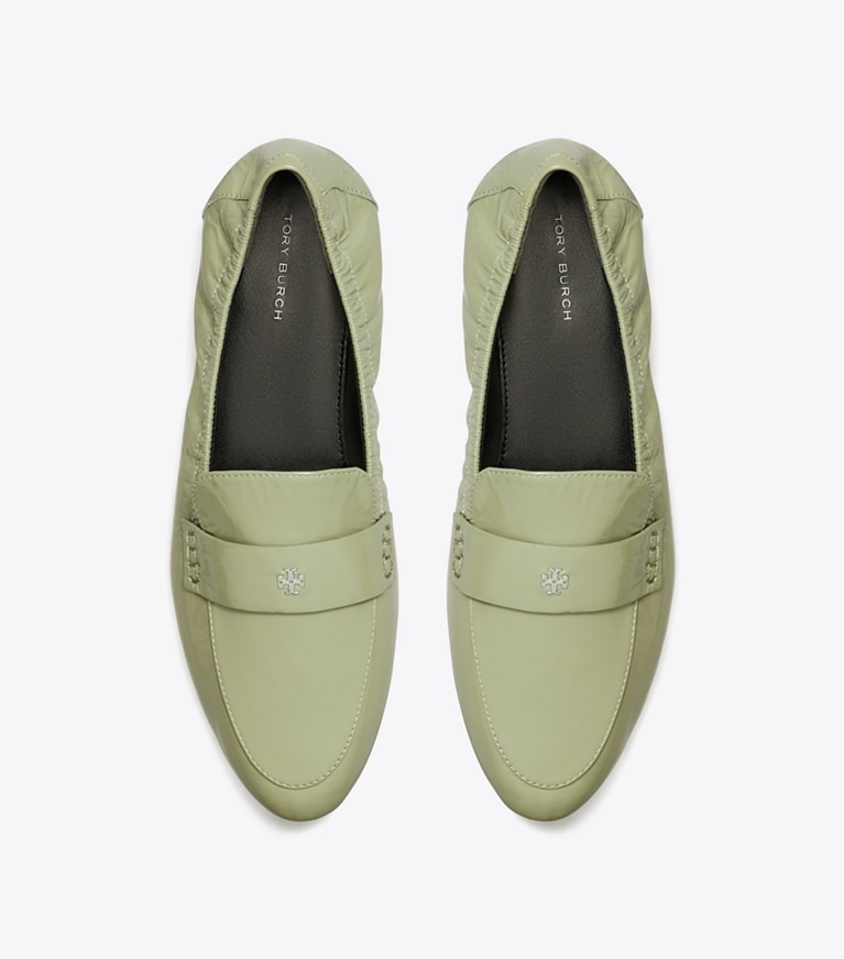 Tory Burch designer flats Ballet Loafer in LIGHT JADE overhead