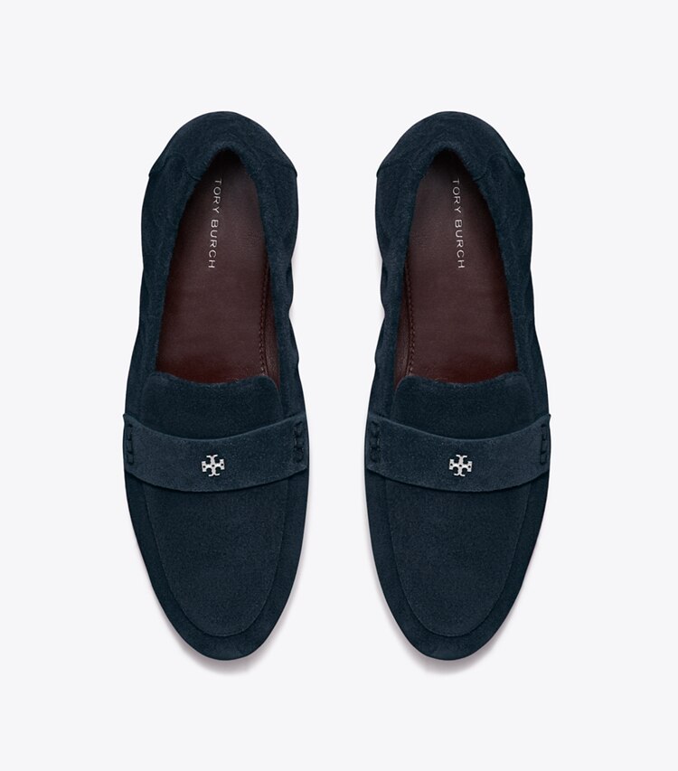 Tory Burch designer flats Ballet Loafer in NEW NAVY overhead