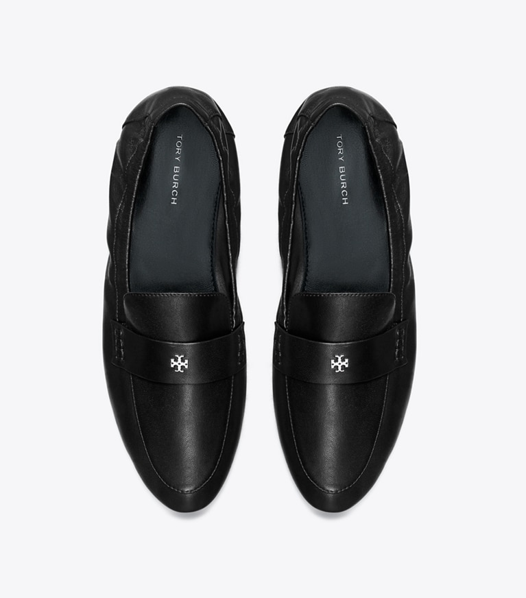 Tory Burch designer flats Ballet Loafer in PERFECT BLACK angle