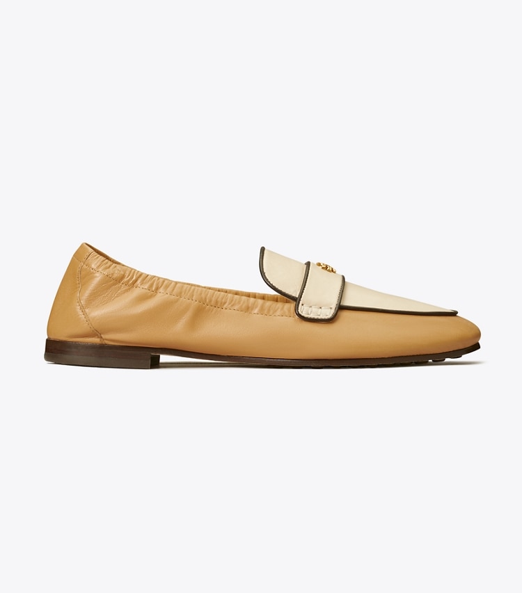 Tory Burch designer flats Ballet Loafer in CREAM / GINGER MOOSE / COCO side