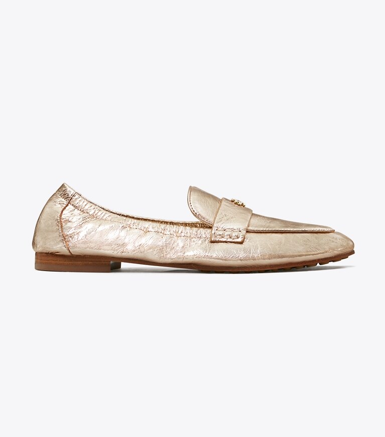 Tory Burch designer flats Ballet Loafer in Spark Gold side