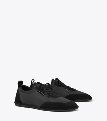 Tory Burch designer sneakers Ballet Sneaker in PERFECT BLACK angle