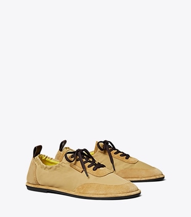 Tory Burch designer sneakers Ballet Sneaker in SUMMER WHEAT / SUMMER WHEAT angle