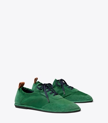 Tory Burch designer sneakers Ballet Sneaker in SWEET BASIL / SWEET BASIL angle