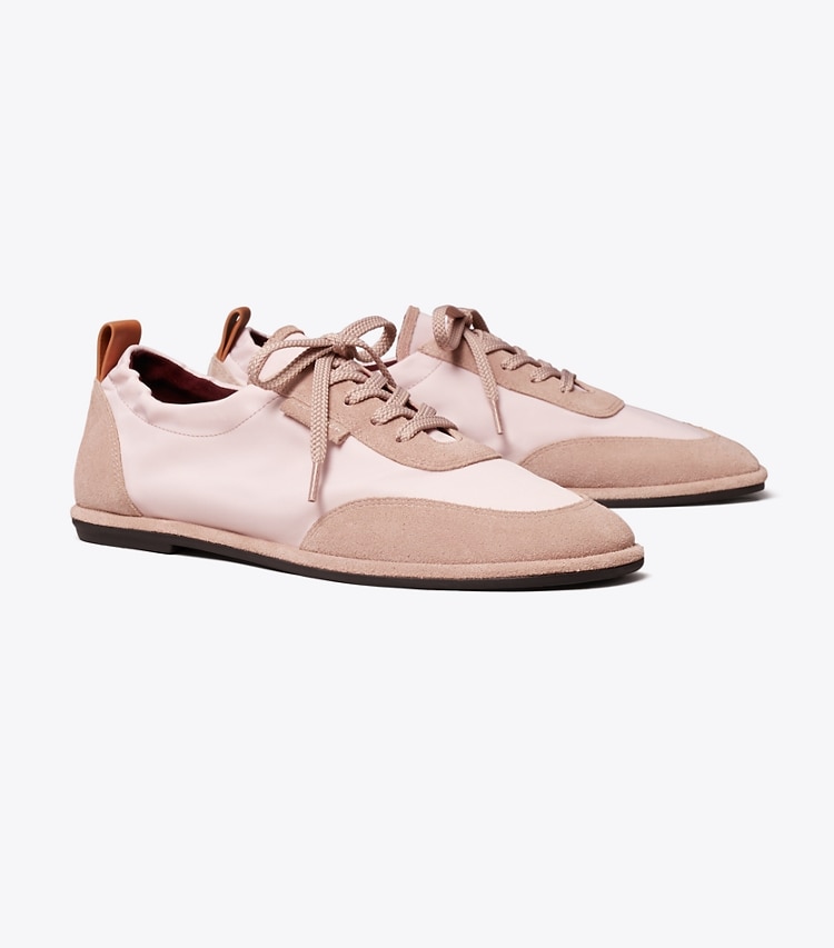 Tory Burch designer sneakers Ballet Sneaker in ROSE MIST / ROSE MIST angle