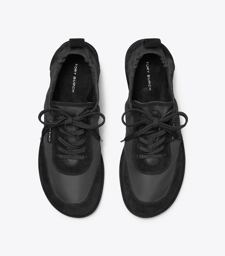 Tory Burch designer sneakers Ballet Sneaker in PERFECT BLACK angle