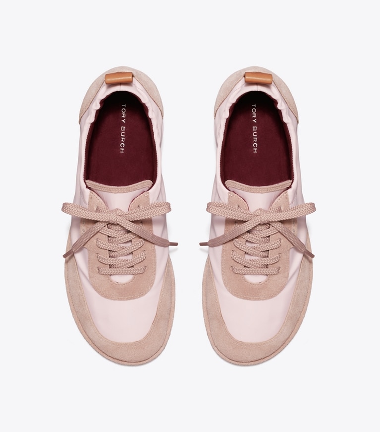 Tory Burch designer sneakers Ballet Sneaker in ROSE MIST / ROSE MIST overhead