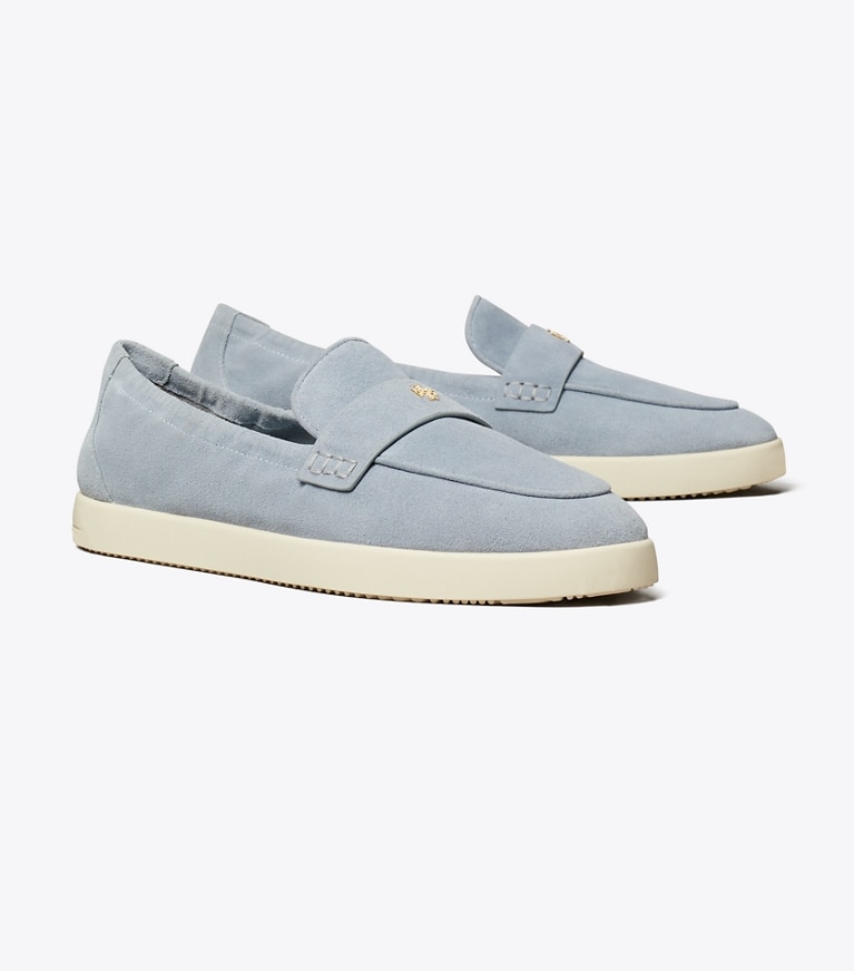 Tory Burch designer loafers Ballet Sport Loafer in ARIA BLUE angle
