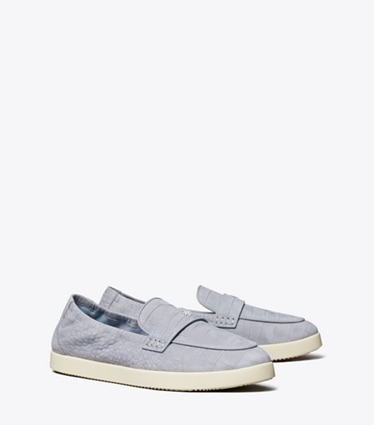 Tory Burch designer flats Ballet Sport Loafer in VAPOR BLUE angle