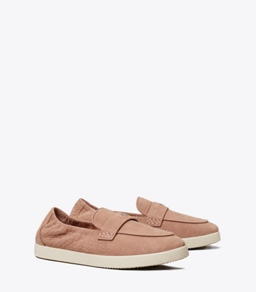 Tory Burch designer loafers Ballet Sport Loafer in MALVA angle