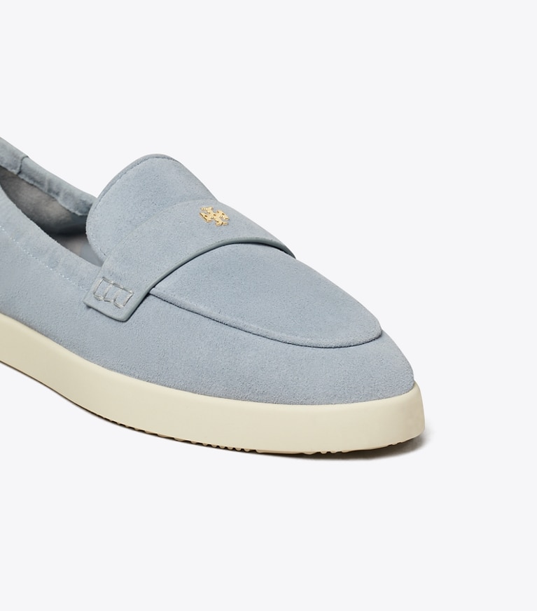 Tory Burch designer loafers Ballet Sport Loafer in ARIA BLUE angle