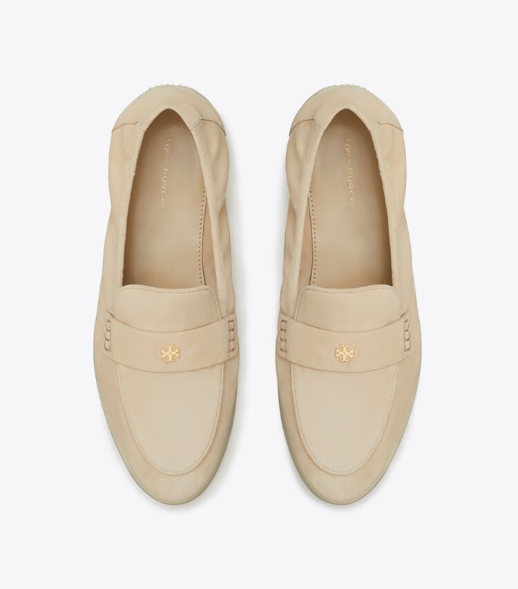 Tory Burch designer flats Ballet Sport Loafer in SAND DUNE overhead