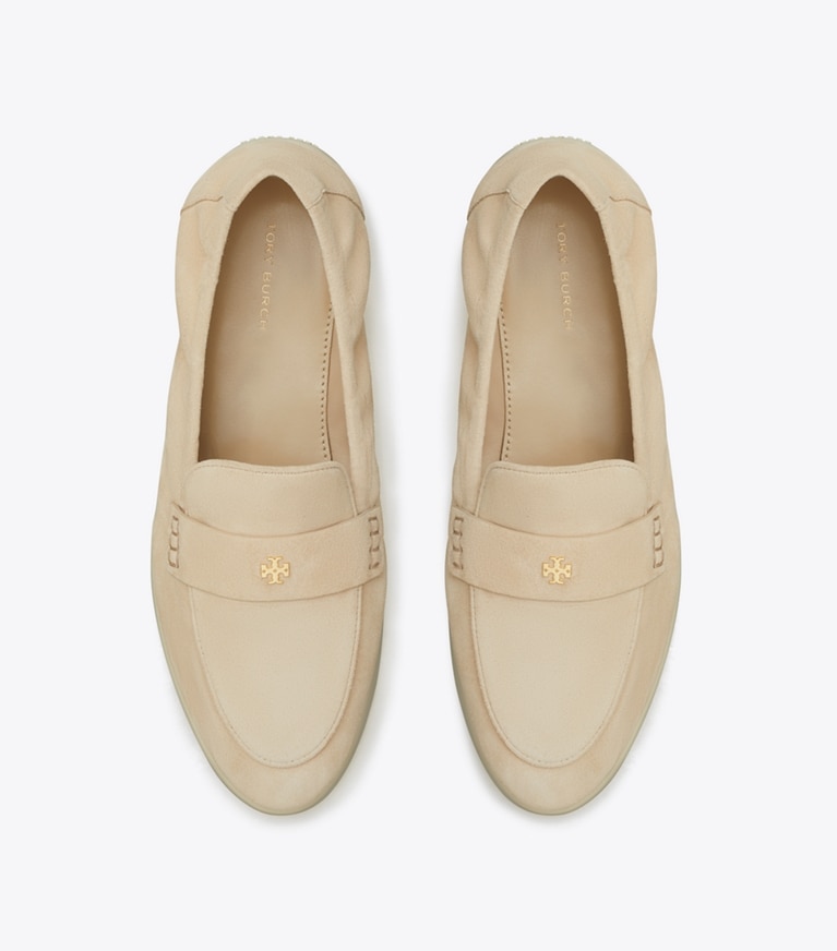 Tory Burch designer flats Ballet Sport Loafer in SAND DUNE angle