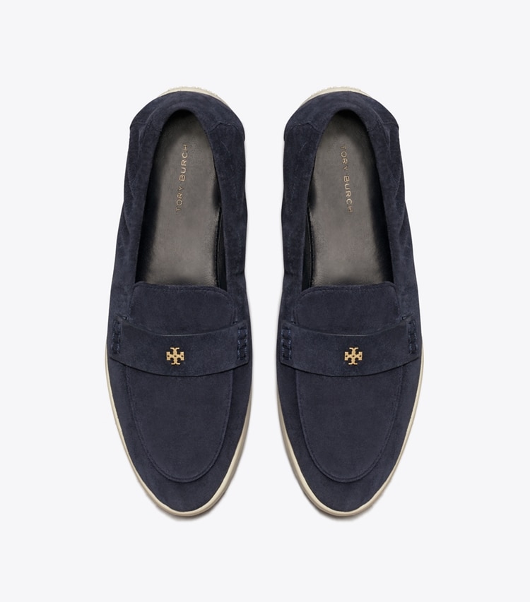 Tory Burch designer flats Ballet Sport Loafer in NAVY overhead