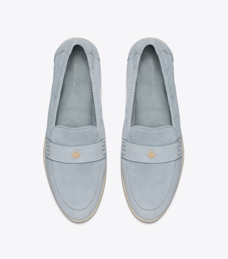 Tory Burch designer loafers Ballet Sport Loafer in ARIA BLUE angle