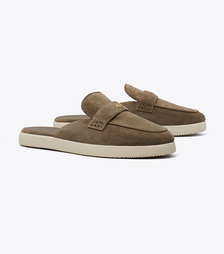 Tory Burch designer flats Ballet Sport Mule in TOASTED SESAME angle