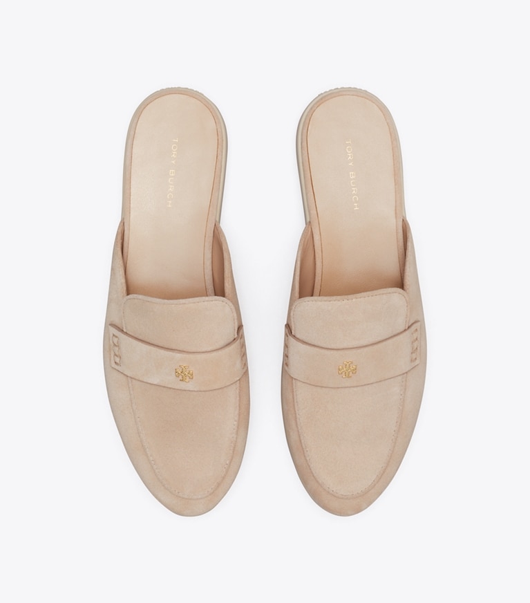 Tory Burch designer flats Ballet Sport Mule in SAHARA overhead