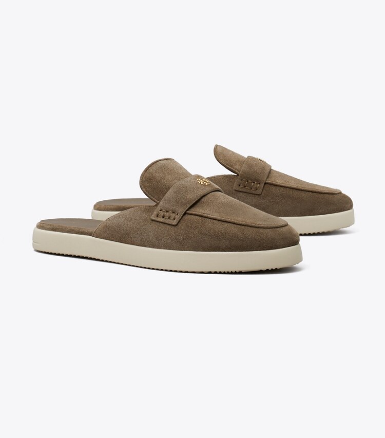 Tory Burch designer loafers Ballet Sport Pantolette in TOASTED SESAME angle