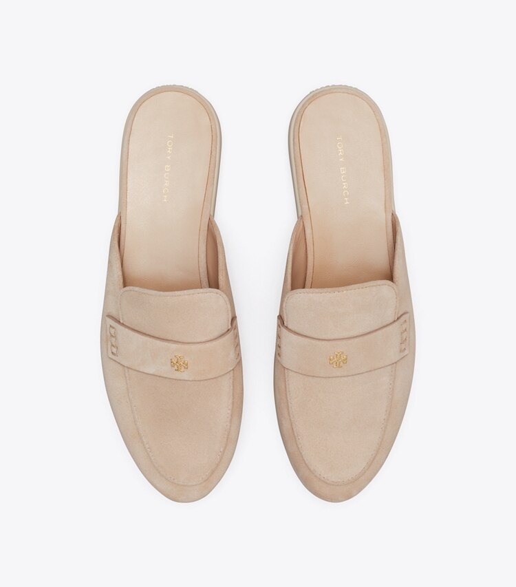 Tory Burch designer loafers Ballet Sport Pantolette in SAHARA von oben
