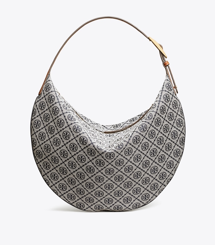 Tory Burch designer hobo bags Balloon Bag mit T-Monogramm in Tory Navy zurück