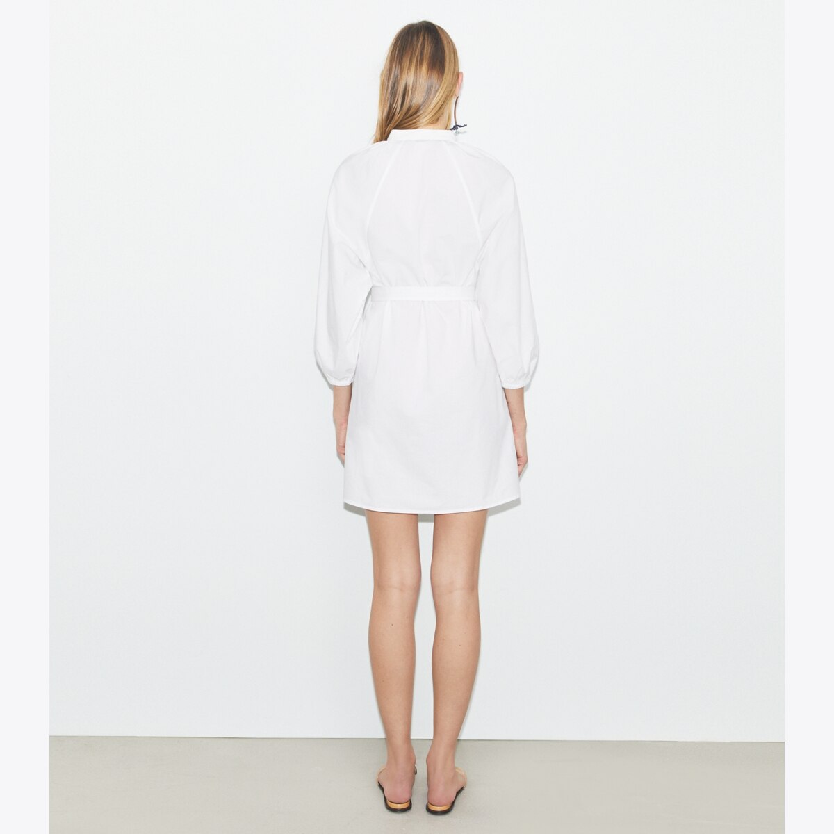 Balloon Sleeve Cotton Tunic Dress: Women's Designer Coverups