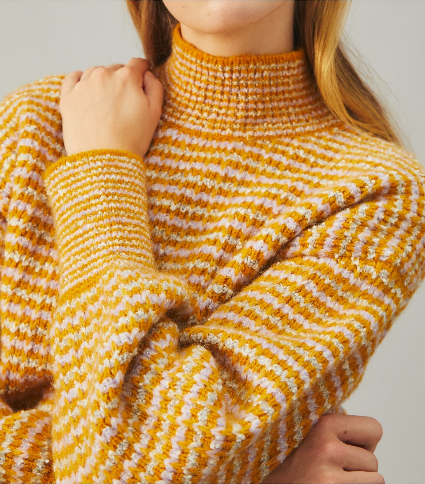 Balloon Sleeve Turtleneck Sweater