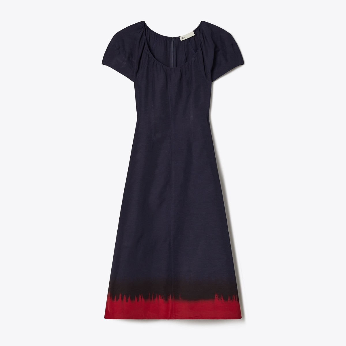 BALLOON SLEEVE VISCOSE DRESS