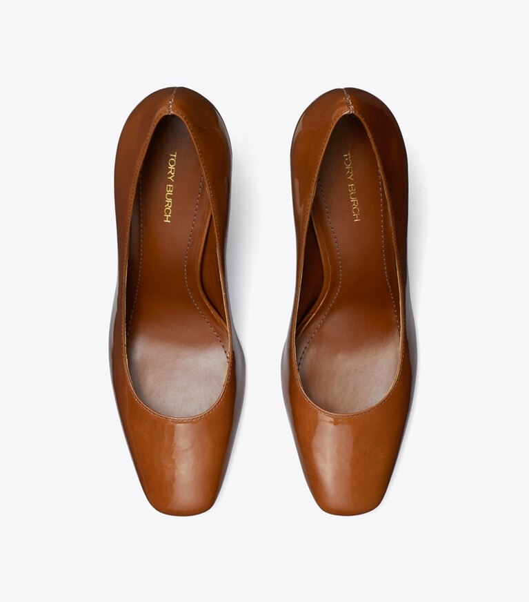 Tory Burch designer ヒール バナナ ヒール パンプス in Cuoio angle