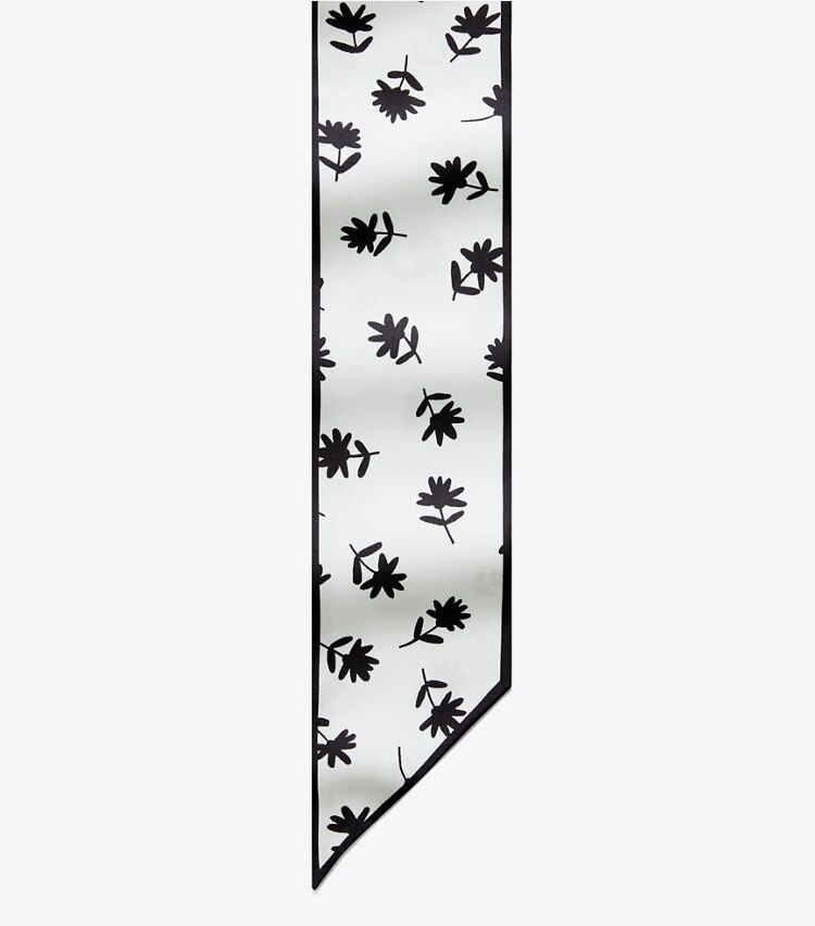 Tory Burch designer écharpes Bandeau à motif pâquerettes in Scatter Daisy Ribbon Tie - Blue informations