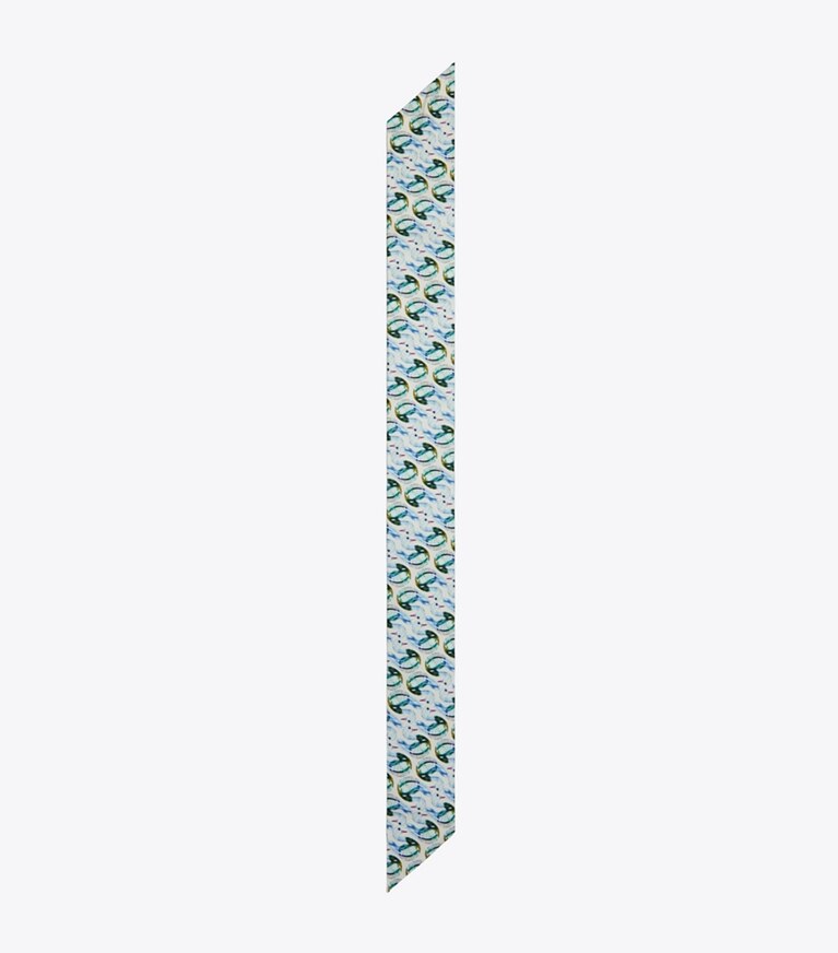 Tory Burch designer écharpes Bandeau Lucky Duck in Blue dessus