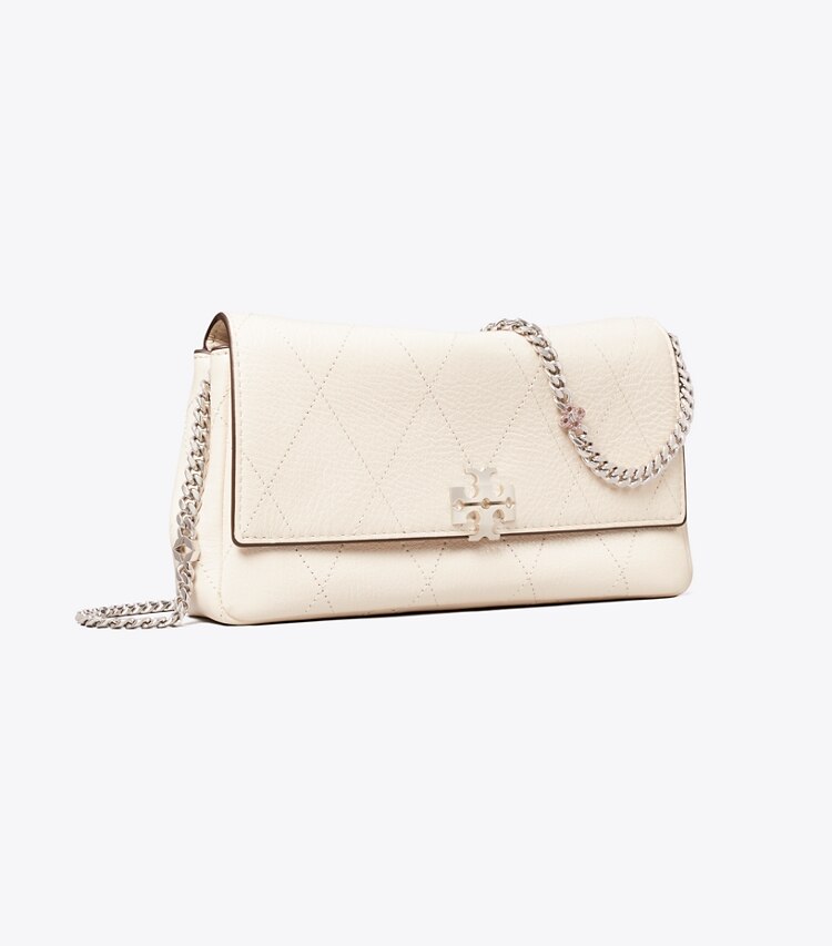 Tory Burch diseñador bolsos bandolera Bandolera acolchado con cadena Charlie en Light Cream / Charms ángulo