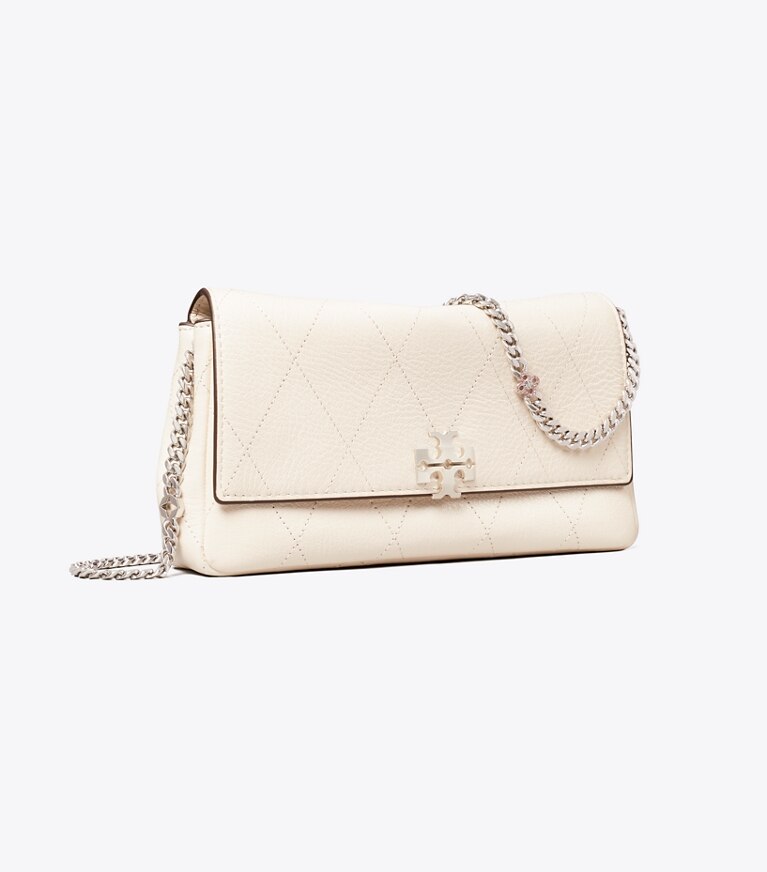 Tory Burch diseñador bolsos bandolera Bandolera acolchado con cadena Charlie en Light Cream / Charms ángulo