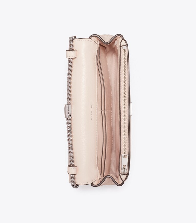 Tory Burch diseñador bolsos bandolera Bandolera acolchado con cadena Charlie en Soft Pink / Charms vista superior