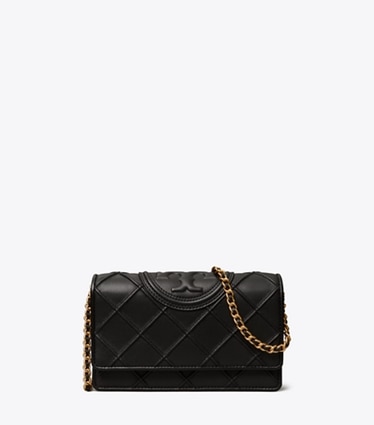 Tory Burch diseñador bolsos bandolera Bandolera Fleming en Black frente
