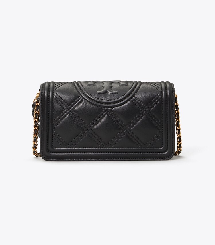 Tory Burch diseñador bolsos bandolera Bandolera Fleming Soft Wallet en Black parte trasera