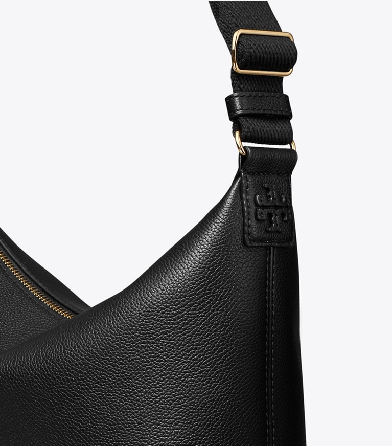 Tory Burch diseñador bolsos bandolera Bandolera holgada de piel en Black detalle