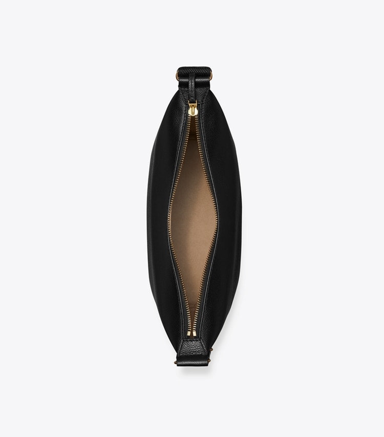Tory Burch diseñador bolsos bandolera Bandolera holgada de piel en Black vista superior