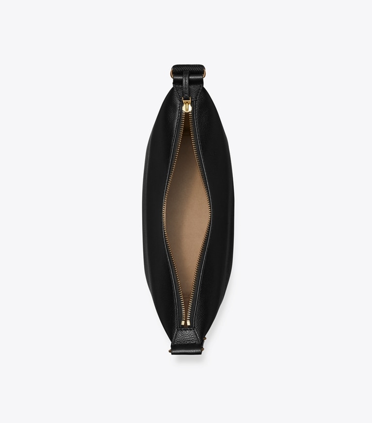 Tory Burch diseñador bolsos bandolera Bandolera holgada de piel en Black vista superior