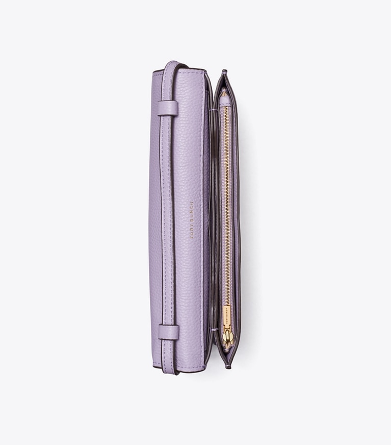 Tory Burch diseñador bolsos bandolera Bandolera McGraw Wallet en Thistle desde arriba